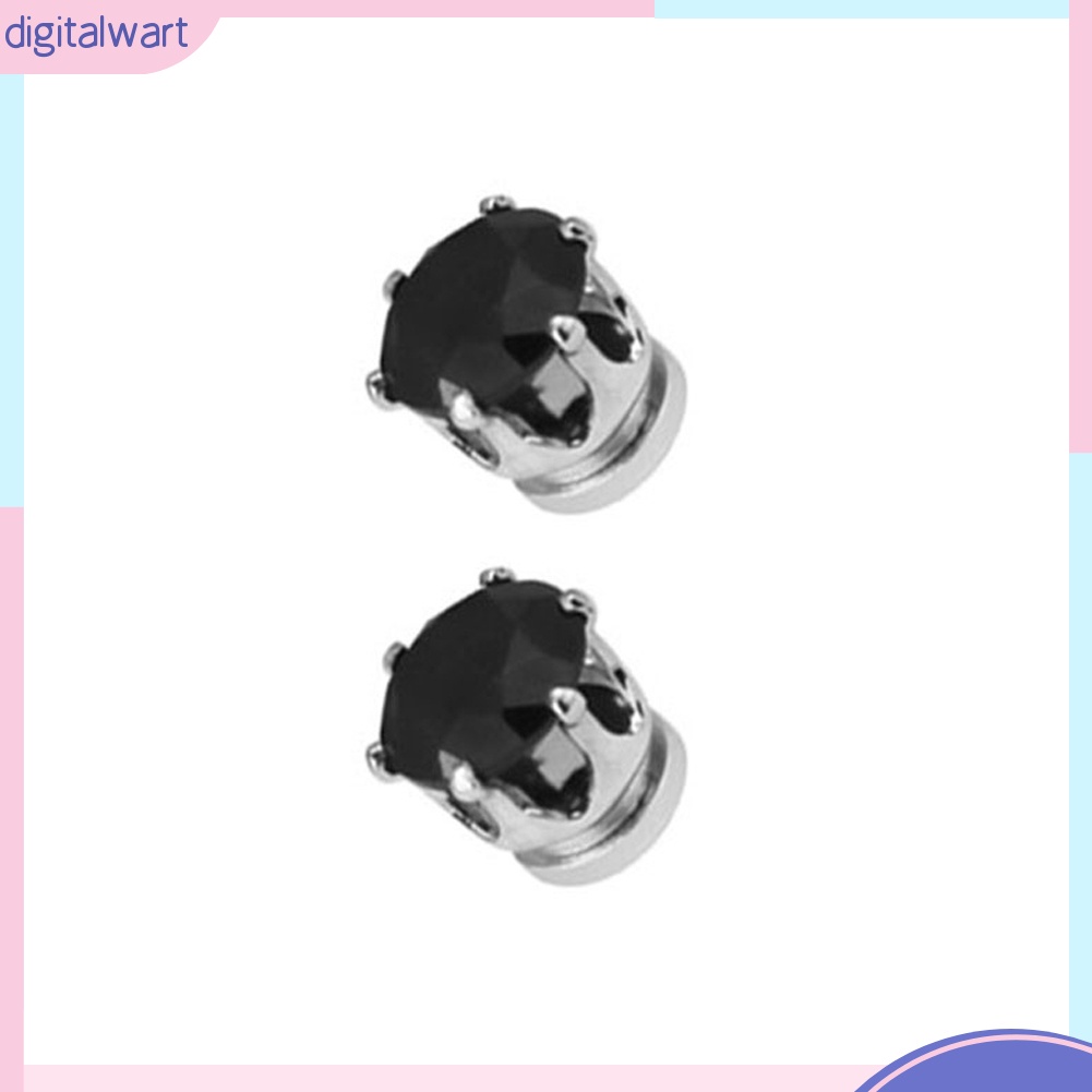 Đôi khuyên tai nam châm đính đá lấp lánh cá tính xinh xắn dành cho nữ