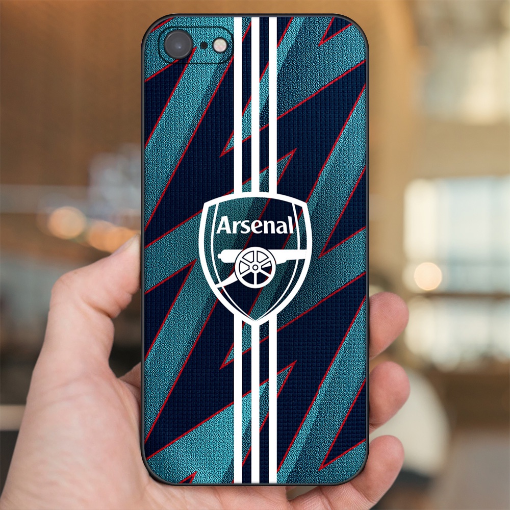 Ốp lưng iPhone 7, 8 dẻo đen cạnh vuông in hình Arsenal FC