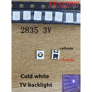 Set 100 đèn LED ánh sáng trắng lạnh 1W LG 100LM cho 3528 2835 3V SMD