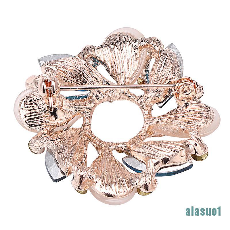 1 Ghim Cài Áo Hình Hoa Đính Pha Lê Thời Trang