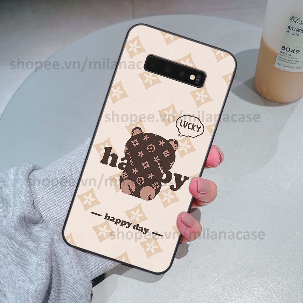 Ốp Samsung S10 / S10 5G / S10 Plus / S10+ gấu be@rBrick gấu Teddy Kaws siêu đẹp, phong cách, cá tính