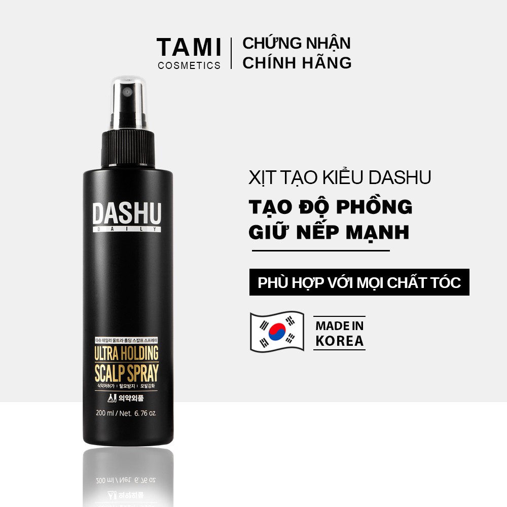 Keo xịt tạo kiểu tóc DASHU Daily Ultra Holding Scalp Spray xịt tóc giữ nếp lâu, không gây hư tổn tóc XT02