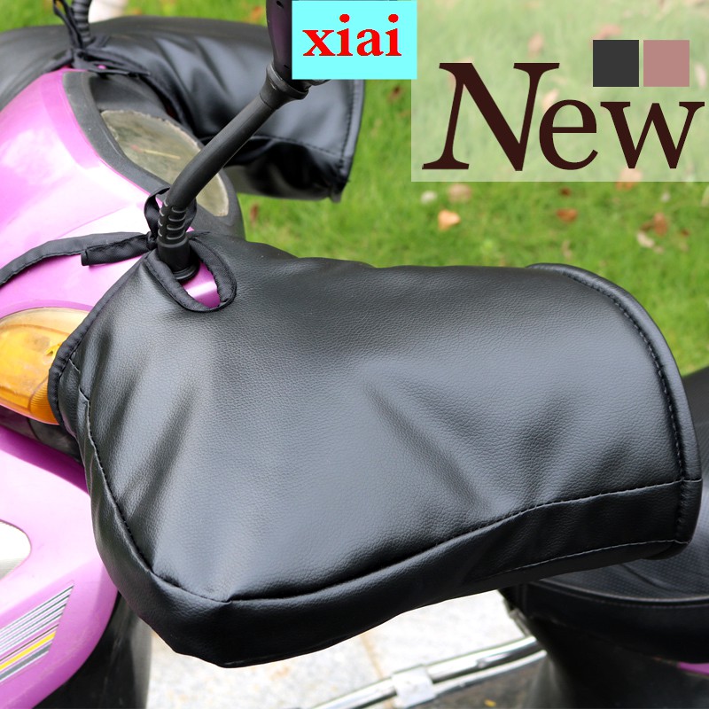 Bọc tay lái xe máy bằng da pu dày giữ ấm mùa đông
