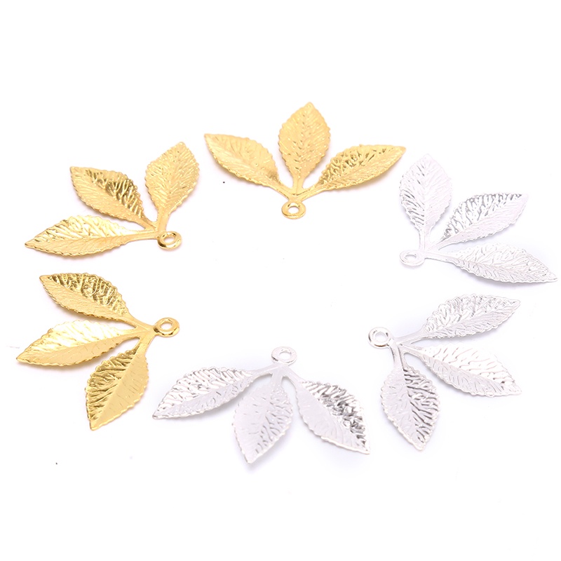 Bộ 50 Đầu Nối Hình Chiếc Lá Cổ Điển Dùng Làm Đồ Thủ Công