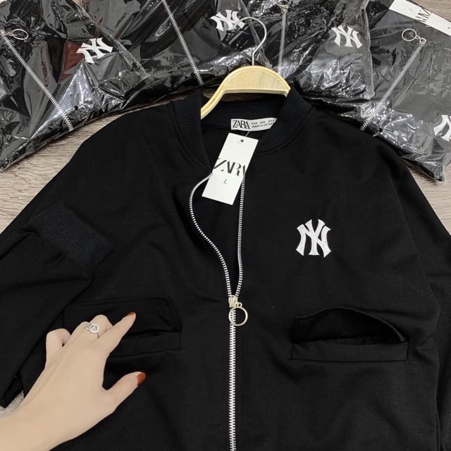 Áo khoác Bomber thêu NY, áo khoác umi khoá tròn | BigBuy360 - bigbuy360.vn