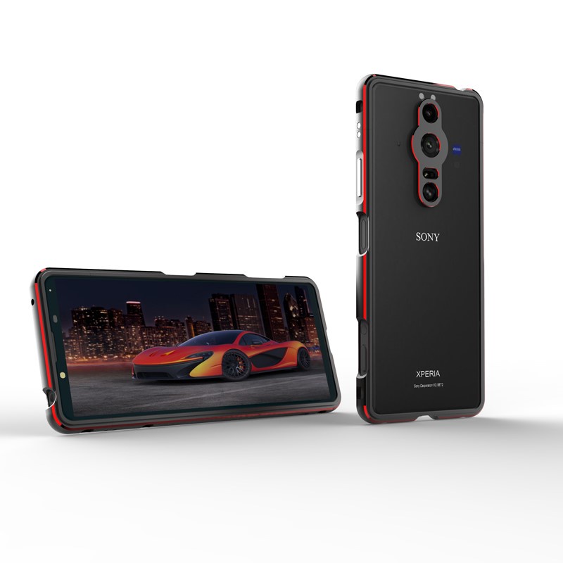 Ốp Điện Thoại Khung Kim Loại Tản Nhiệt Chống Sốc Chống Va Đập Kèm Vòng Đỡ Cho Sony Xperia pro-i