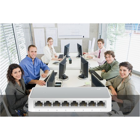 Bộ Chia Mạng 8 Cổng TP-Link TL-SF1008D Phiên Bản Mới Nhất Nhỏ Gọn - Switch 8 Port Hàng Chính Hãng