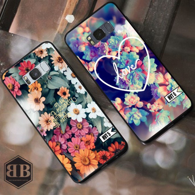 Ốp lưng kính cường lực Samsung Galaxy S8 / S8 Plus ( S8+ ) nhiều mẫu hoa hướng dương đẹp