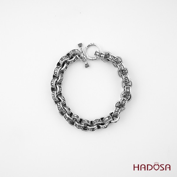 Lắc tay nam bạc Thái handmade Hadosa