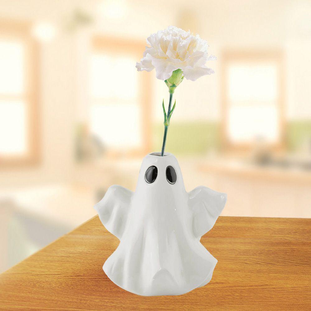 Chậu Cây Bằng Nhựa Resin Hình Ma Trang Trí Phòng Khách / Sân Vườn