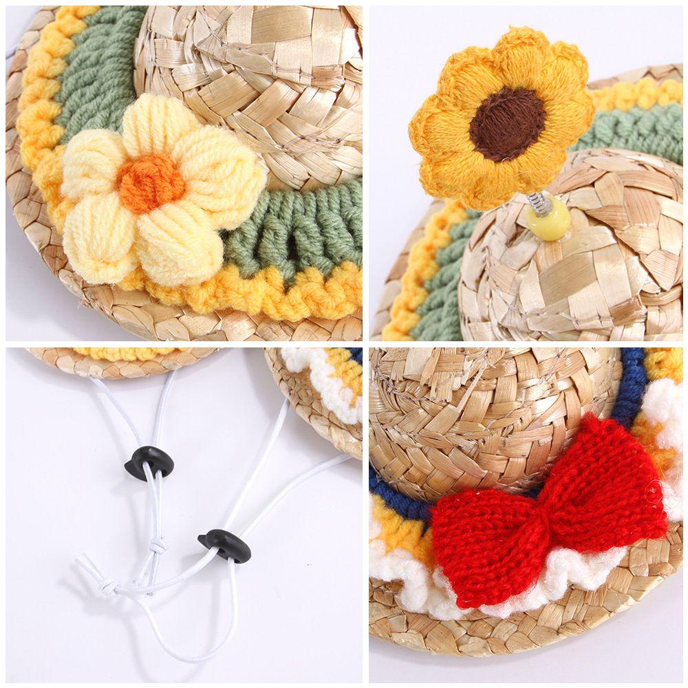 Nón Rơm Đan Trang Trí Cho Thú Cưng