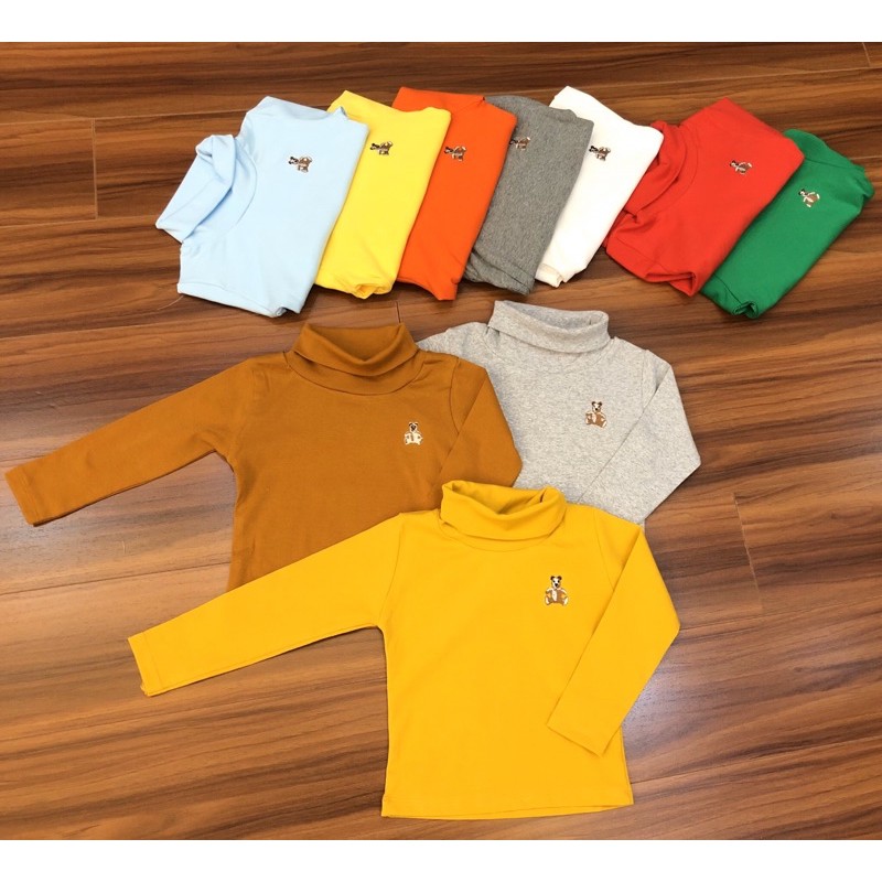 Áo giữ nhiệt hãng GAP Kids loại cổ cao 5 phân chất liệu cotton siêu ấm áp cho bé từ 1 tuổi đến 4 tuổi