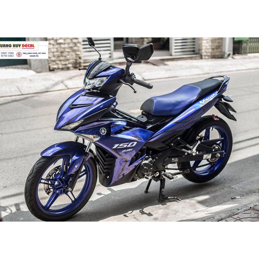 Tem trùm ♦FREESHIP♦ exciter 150 xanh dương GP, độ team decal xe ex dán đời 2015-2020