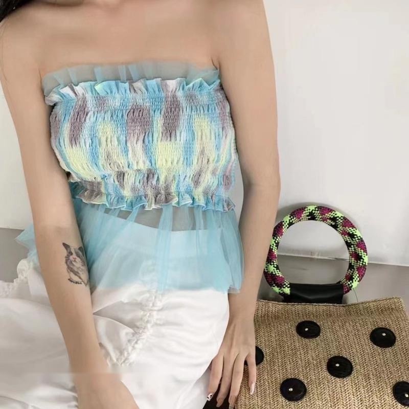 Áo Ống Xếp Ly Dáng Ôm Phong Cách Hàn Quốc Thời Trang Mùa Hè Cho Nữ