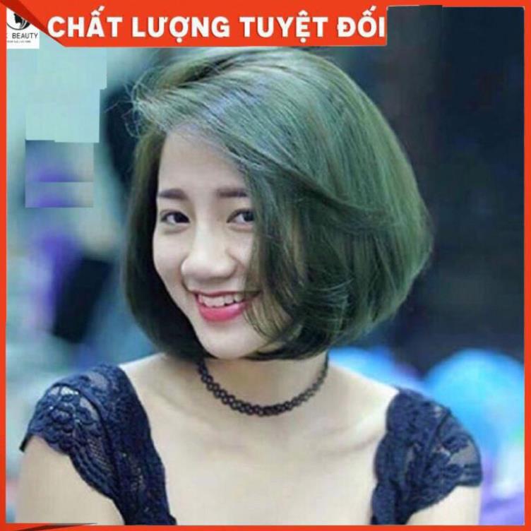 Thuốc nhuộm tóc màu Xanh rêu kèm bộ dụng cụ nhuộm tóc