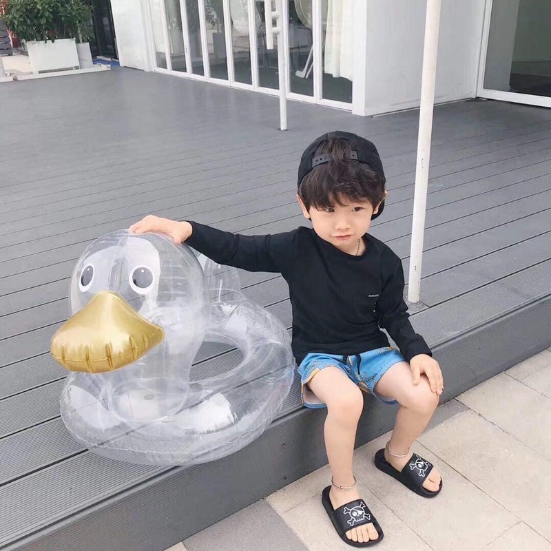 Phao Vịt Trong Suốt Cho Bé Iu