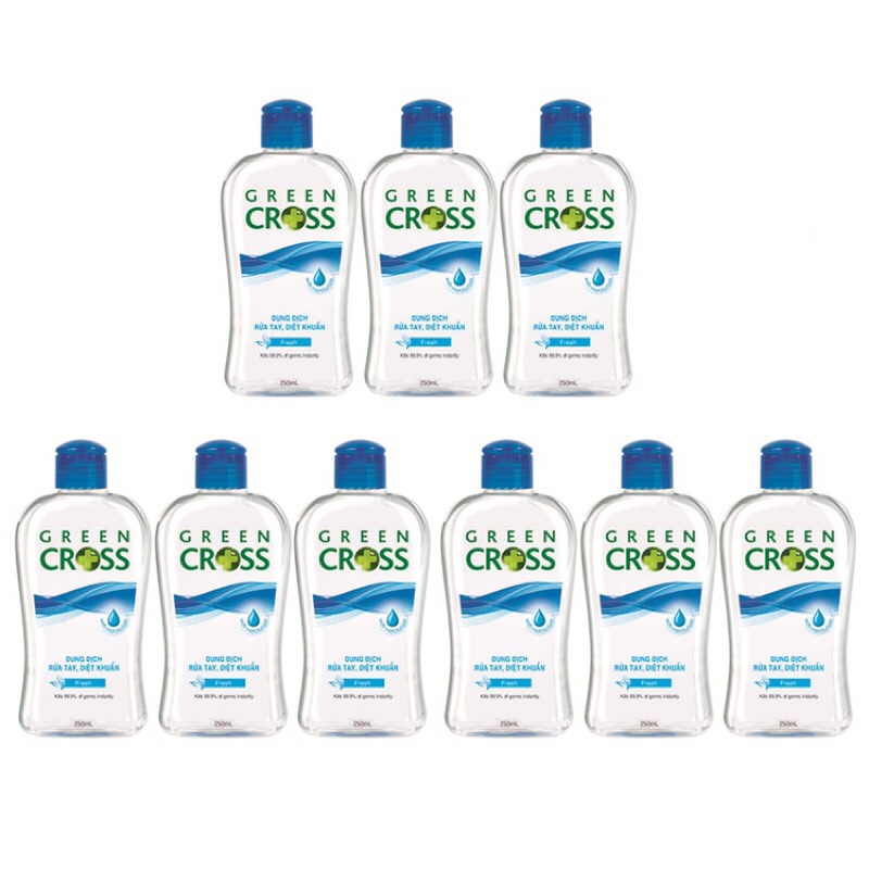 Nước Rửa Tay Green Cross Hương Tự Nhiên 250ml - NSX 27/10/2021