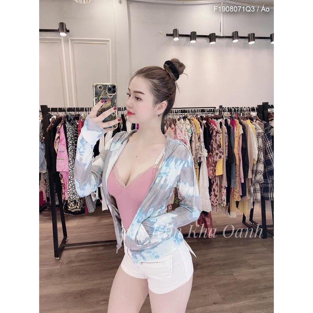 Áo khoác nón thun tăm siêu co giãn loang màu! | BigBuy360 - bigbuy360.vn