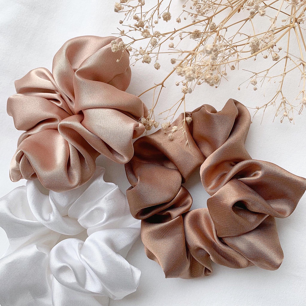 Buộc tóc scrunchies vải lụa phi TIINSTORE KT101