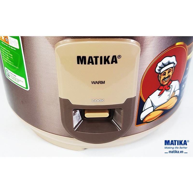 Nồi cơm điện,nồi cơm Matika MTK-RC1875 với công nghệ nhiệt thông minh,bảo hành 12 tháng | BigBuy360 - bigbuy360.vn