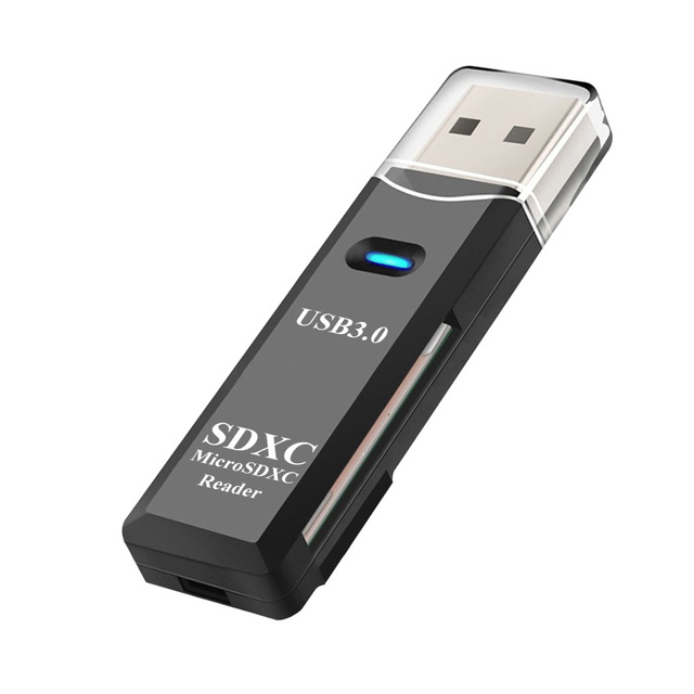 Đầu đọc thẻ 2 trong 1 USB 3.0 Micro SD Thẻ nhớ TF Flash Ổ đĩa flash Bộ chuyển đổi ổ đĩa tốc độ cao Phụ kiện máy tính xách tay | BigBuy360 - bigbuy360.vn
