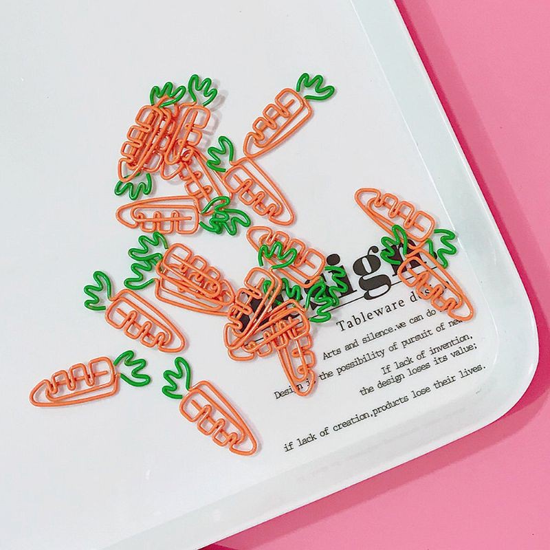 Hoạt Hình Kẹp Giấy Hình Củ Cà Rốt Nhiều Màu Sắc