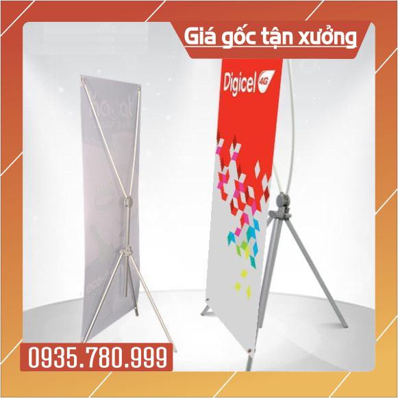 Standee chữ X bằng nhôm điều chỉnh kích thước poster 60x60-80x180cm