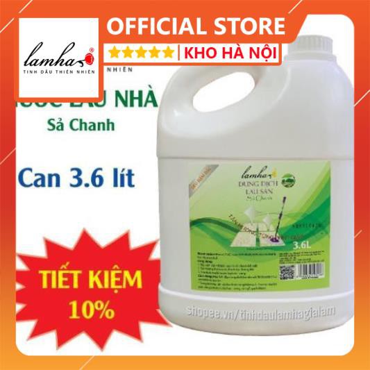 Nước lau nhà Sả Chanh/Quế Lam Hà can 3,6 lít