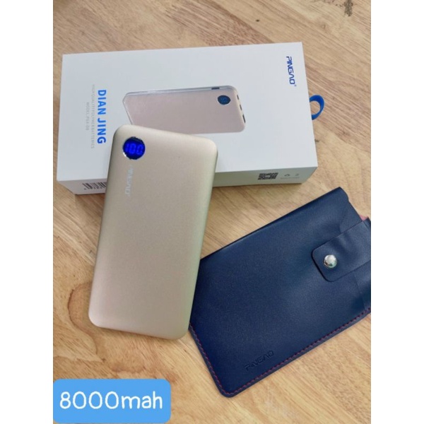 SẠC DỰ PHÒNG PINGAO 8000MAH KÈM BAO DA,,