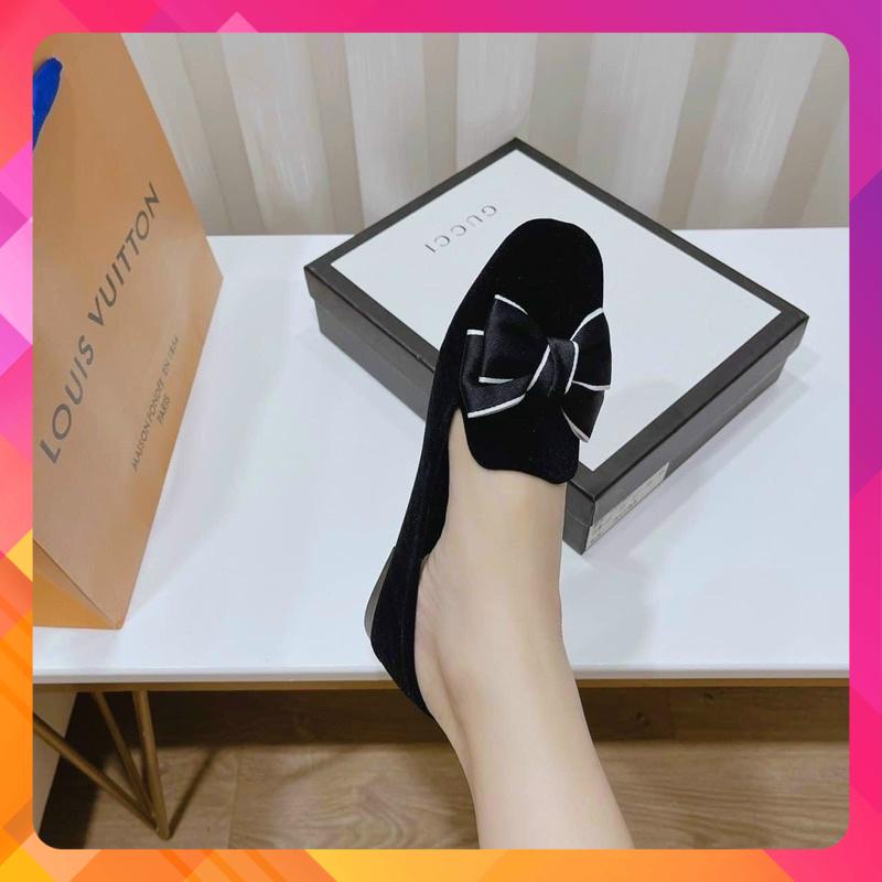 Dép sục + bệt nhung nơ lụa siêu xinh