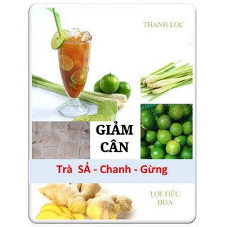Trà detox giảm cân sả chanh gừng, 50 túi lọc, giảm cân, giảm mỡ bụng, thanh lọc cơ thể. inbox shop tư vấn