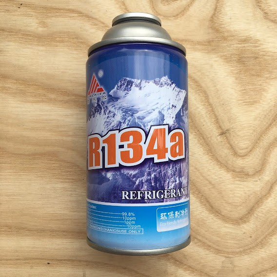 Gas lon R134 [ẢNH THẬT] Môi chất lạnh gas R134 lon nạp tủ lạnh - ô tô