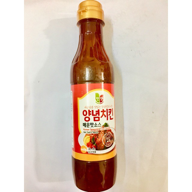 Nước sốt gà chiên vị cay(không cay) chungwoo 440g