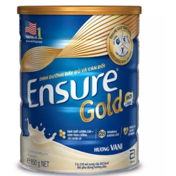 Sữa bột Ensure Gold HMB Hương Vani Lon 850g - HSD luôn mới