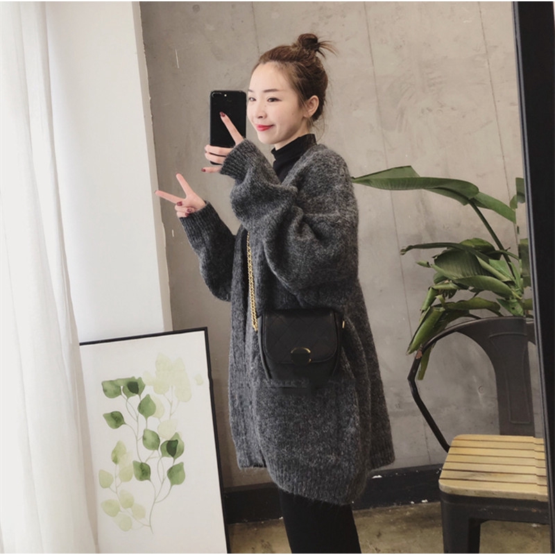 Áo khoác cardigan dáng rộng kiểu dệt kim thời trang dễ thương cho nữ | BigBuy360 - bigbuy360.vn