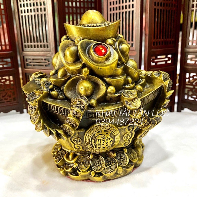 Chậu tụ bảo , hũ vàng hút tài Lộc bằng đồng