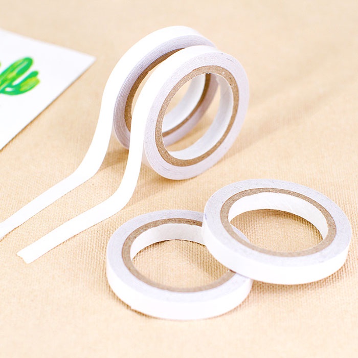 Băng dính hai mặt dài 6m rộng 8mm vật dụng làm đồ thủ công