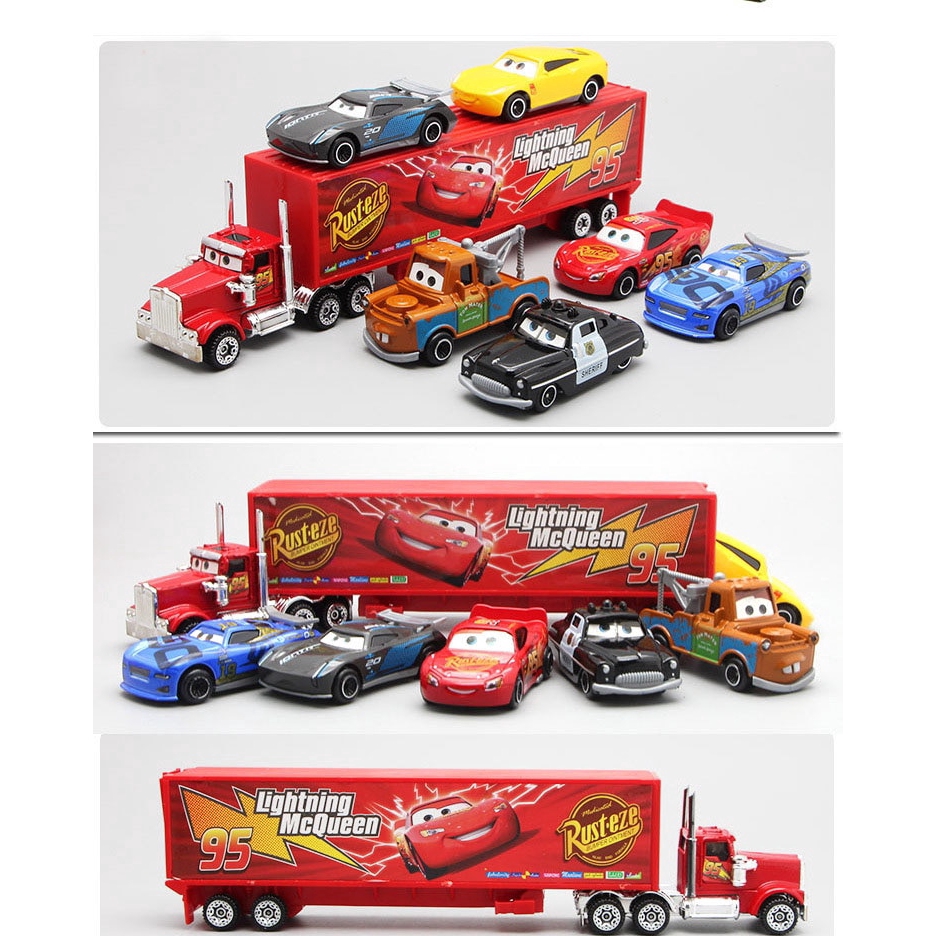 7Pcs Disney Pixar Digital Vehicle Jackson Cruz Cruz Matt Truck 1:55 Metal Car Toy Kid Boy Christmas Christmas Gift