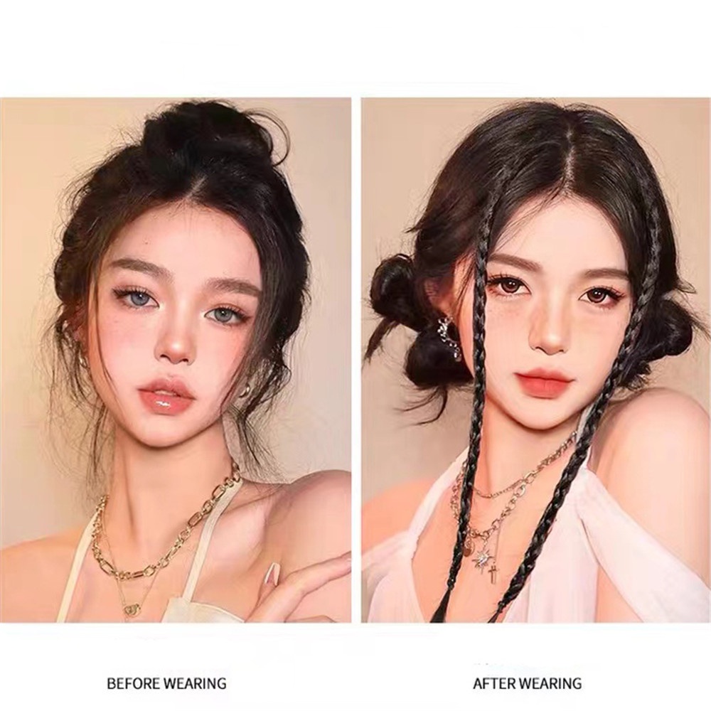 Tóc Giả Thắt Bím Đuôi Ngựa 45cm Y2k Phong Cách Hàn Quốc Cho Nữ