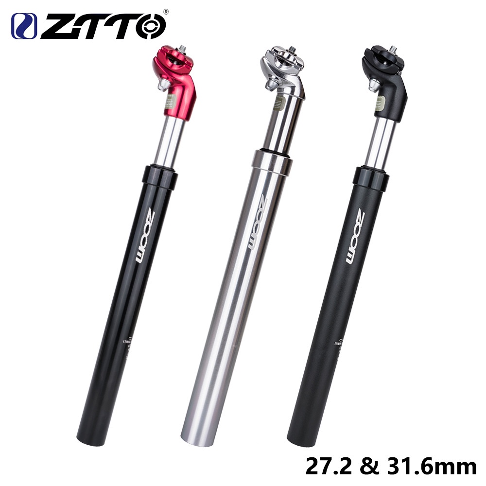 Cốt yên ZTTO giảm sốc màu titan/ đỏ/ đen 27.2 /31.6X350mm dành cho xe đạp leo núi