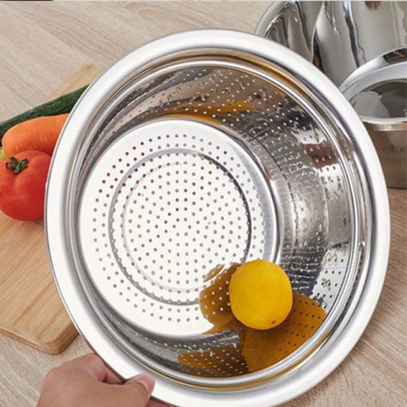 đặc-lỗ không -Kem thoát nước inox từ tính dùng rửa rau, chậu vo gạo, rổ đựng rau, rổ thoát nước Chậu bếp đa năng gia đìn