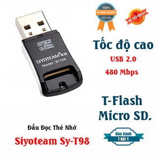 [Hàng Chính hãng] Đầu đọc thẻ nhớ SIYOTEAM SY-T98 MicroSD/ TF/ Micro SDHC/ Micro SDXC Điện Thoại