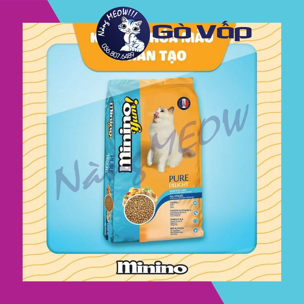 Hạt MININO YUM 1.5kg thức ăn mèo vị hải sản - NÀNG MEOW