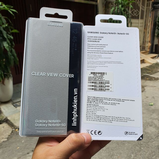 Bao da Clear View Cover Samsung Galaxy Note 10 - Note 10 Plus Chính Hãng