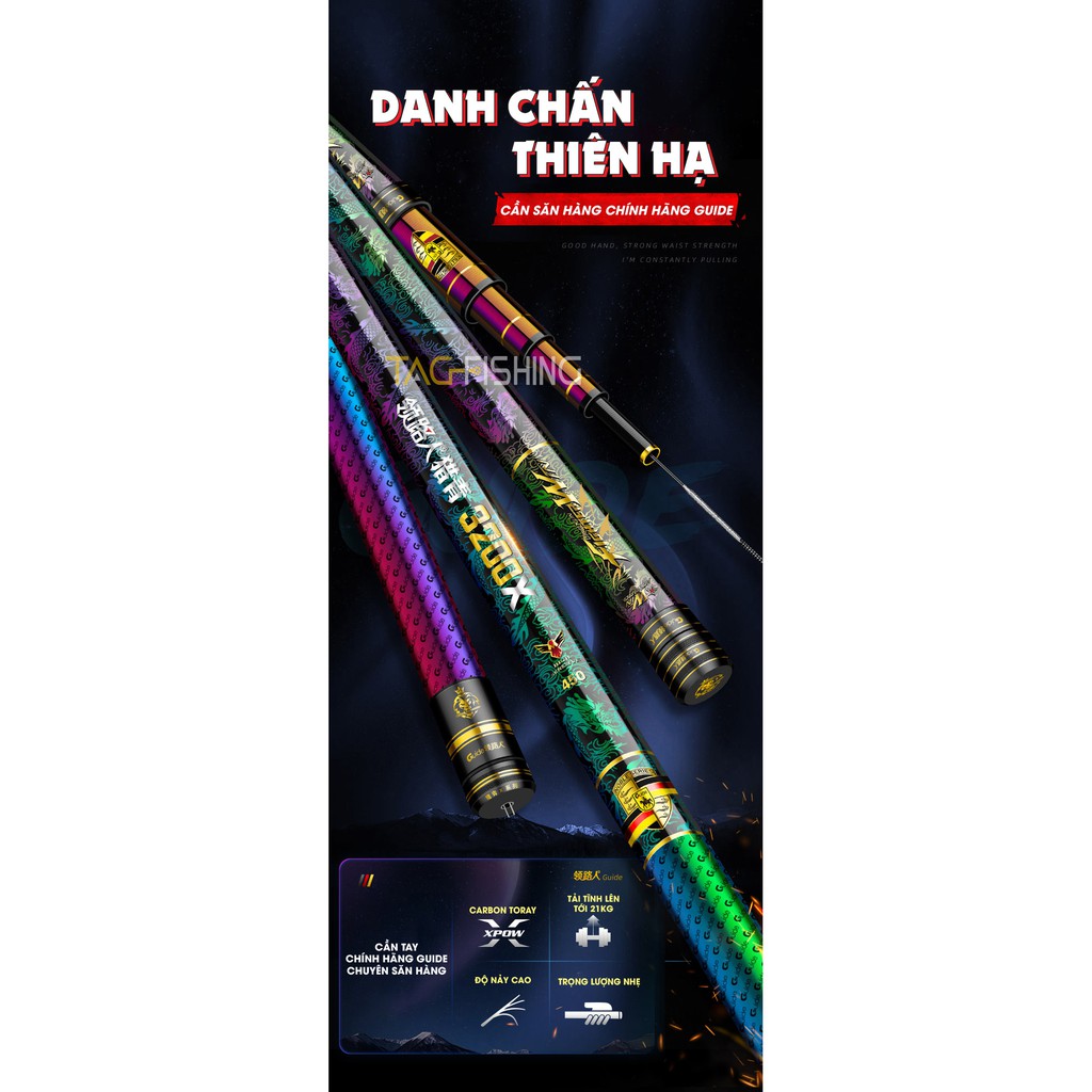 Cần GUIDE Danh Chấn Thiên Hạ &quot;Tải Tĩnh 21kg''- Siêu Phẩm Săn Hàng 2021