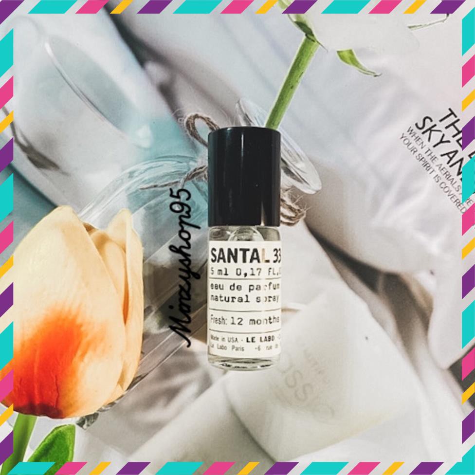 🌺HÀNG CHUẨN🌺 Nước Hoa Le Labo Santal 33 EDP 5ml 💘Standard Perfume💘