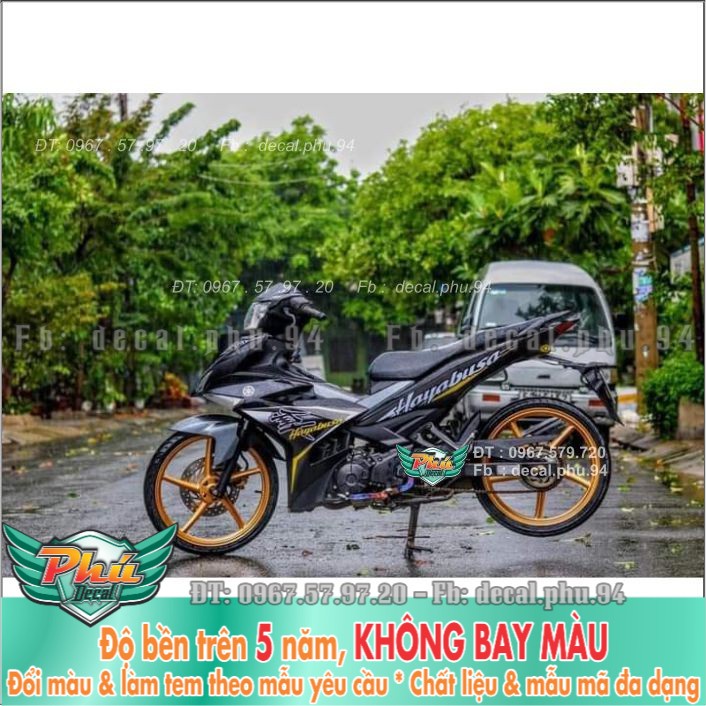 Tem rời Exciter 150 đen Hayabusa (B) -1