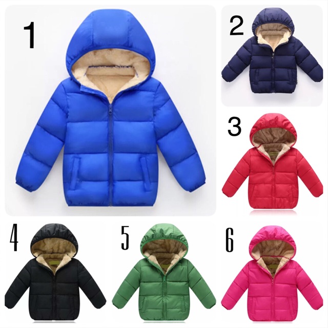 Áo phao lót lông cừu cho bé