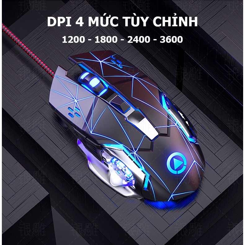 Chuột Máy Tính Gaming Có Dây G15 Thiết Kế 6 Nút Bấm và DPI 4 Tốc Độ