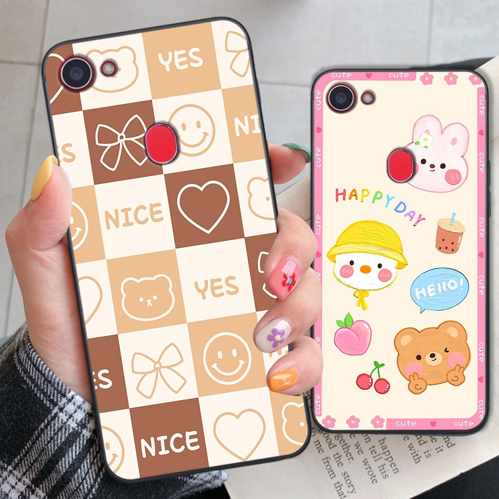 Ốp lưng Oppo F7 happy day, gấu bear dễ thương - BỀN - ĐẸP -BAO GIÁ TOÀN THỊ TRƯỜNG